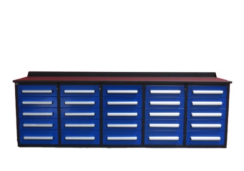10’ 25 Drawer Blue Tool Cabinet