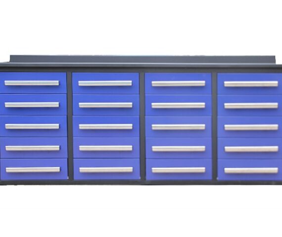 7’ 20 Drawer Blue Tool Cabinet _2299