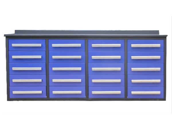 7’ 20 Drawer Blue Tool Cabinet _2299
