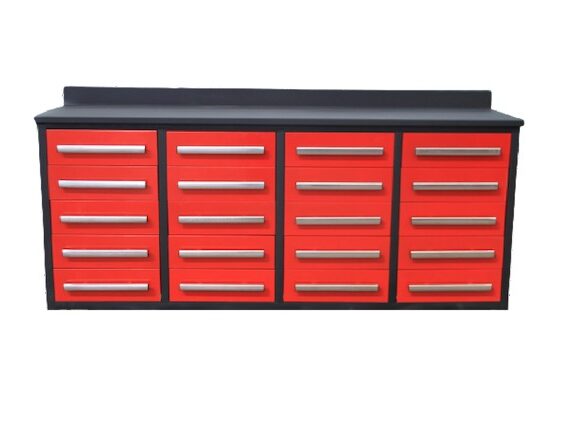 7’ 20 Drawer Red Tool Cabinet _2299 - 1