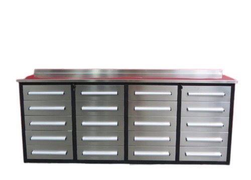 7’ 20 Drawer Stainless Steel Tool Cabinet _2299 - 1