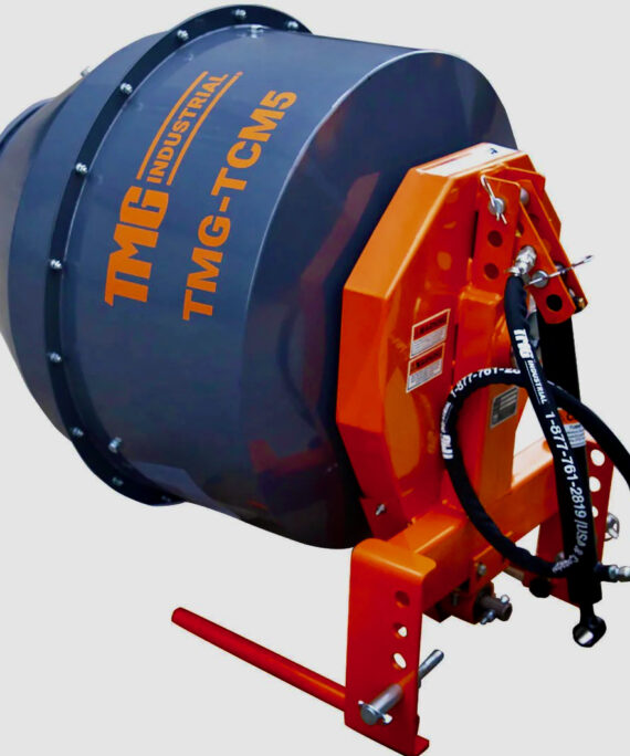 TMG-TCM5 Industrial 5 Cubic Foot 3-Point Hitch Cement Mixer