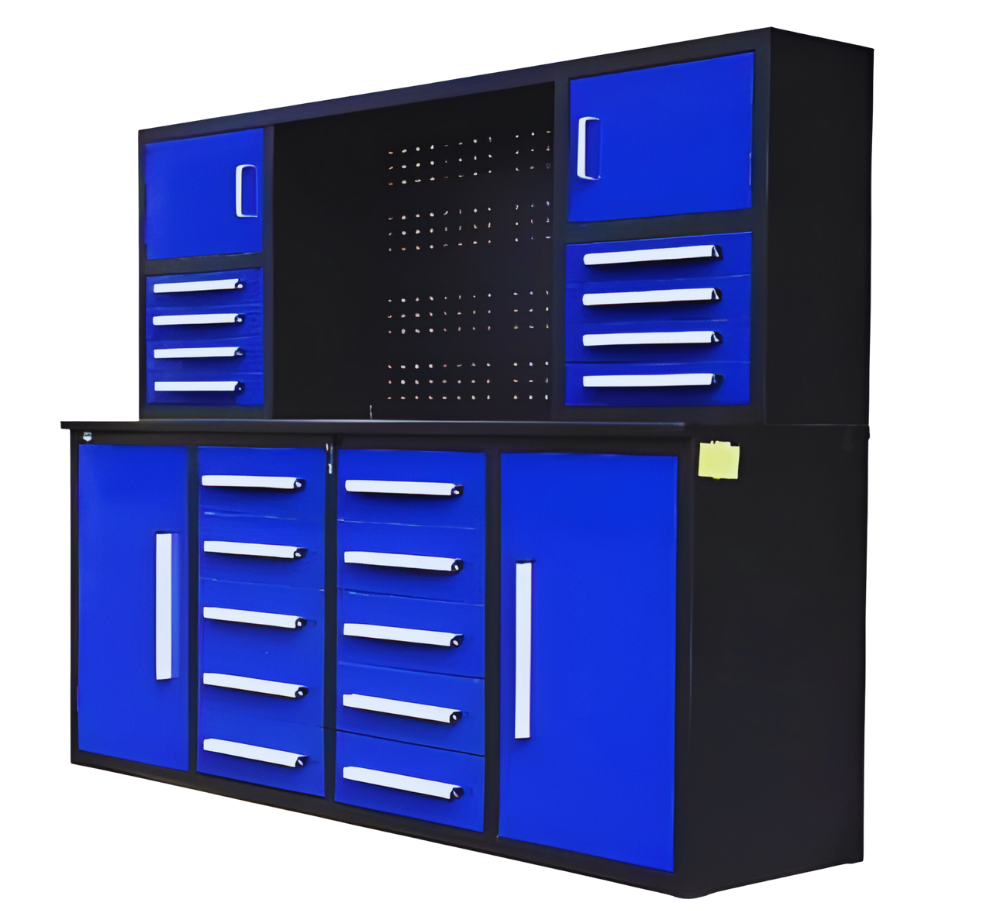 7 Blue Tool Cabinets With Upper Cabinets