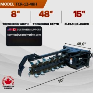 Wolverine Model TCR 12 48H Skid Steer Quick Attach Trencher