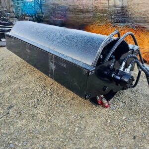 GIYI brand sixty inch wide hydraulic vibratory roller fits skid steer quick attach.