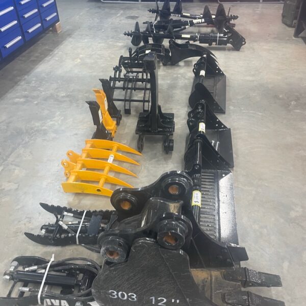 Cliffhouse Buildings stocks a large selection of mini excavator attachments at our store in Laurie Missouri.