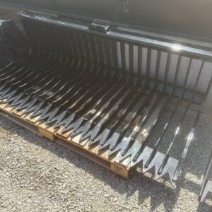 Low Side Skeleton Rock Bucket 78" - Quick Attach Skid Steer