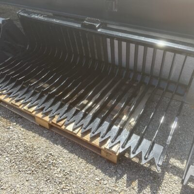 Low Side Skeleton Rock Bucket 78" - Quick Attach Skid Steer