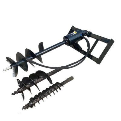 Skid Steer Quick Attach Hydraulic Post Hole Auger with 3 Bits