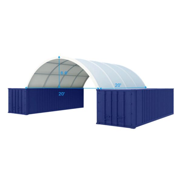 Gold Mountain 20' x 20' Container Topper Hoop Shed - Image 2