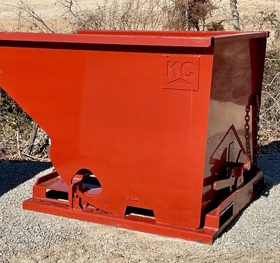 Hopper, Orange, 2 Yard Stackable W/ Fork Pockets