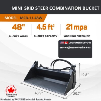 Mini Skid Steer Quick Connect Combination Bucket