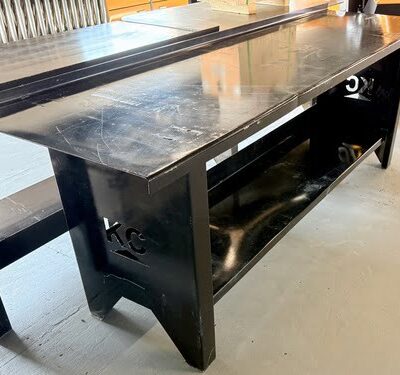 Metal Work Bench 28 x 90 W/ KC on side