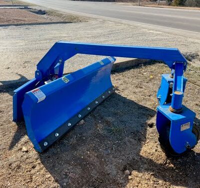 Skid Steer Grader Blade w/ Hydraulic Adjust