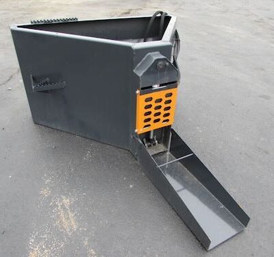 Skid Steer Concrete Bucket w/ Hydraulic Chute
