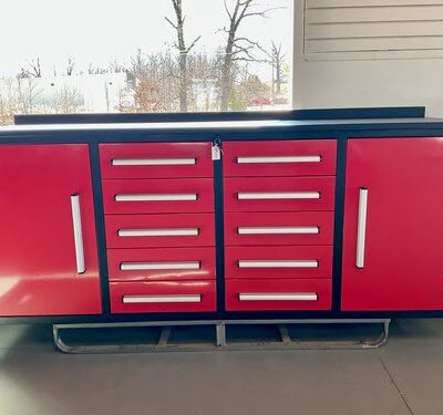 Tool Cabinet 7' 10 Drawer W/ 2 Cabinets (1 - Red, 1 - Blue, 0 - Stainless)