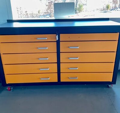 Tool Cabinet Orange Swing Out Drawers (Damaged Unit)