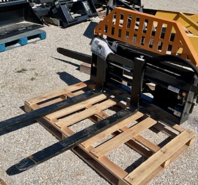Wolverine Pallet Forks 48" w/ Hydraulic Adjust - Quick Attach Skid Steer