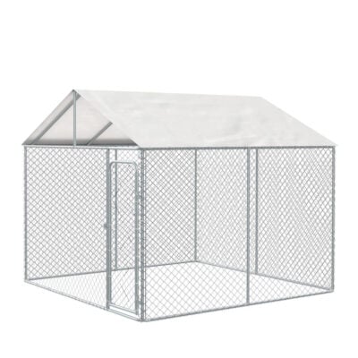 10’ x 10’ Outdoor Dog Kennel Playpen w/Cover, Outdoor Dog Runner