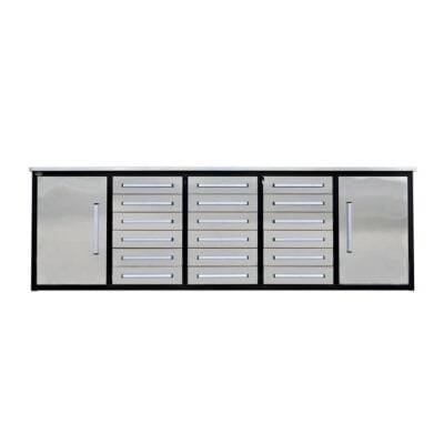 10' Tool Cabinet with 18 Drawers & 2 Cabinets