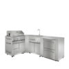 7-Piece Stainless Steel Modular Outdoor Kitchen Suite Set - Image 9