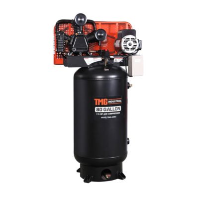 80 Gallon 7.5 HP Stationary Electric Air Compressor, 6 Min Fill Time
