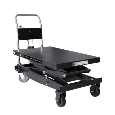 2200-lb Mobile Scissor Lift Table, 67" Lifting Height
