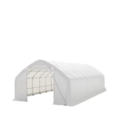 20' x 40' Straight Wall Peak Ceiling Storage Shelter 17 oz PVC Cover