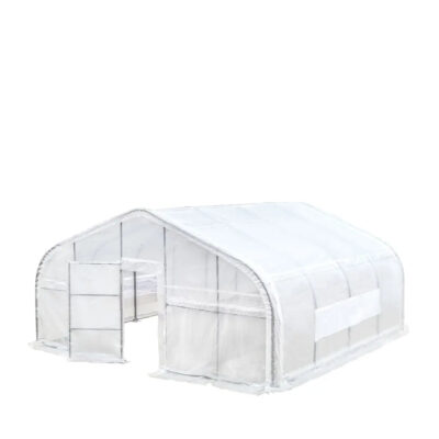 20’ x 20’ Tunnel Greenhouse Grow Tent w/12 Mil Ripstop Leno Mesh Cover