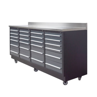 Pro Series 7-Ft 24-Drawer Workbench with Stainless Steel Top