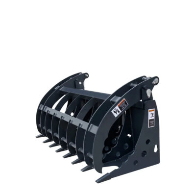 72" Skid Steer Root Rake Clamshell Grapple, Universal Mount
