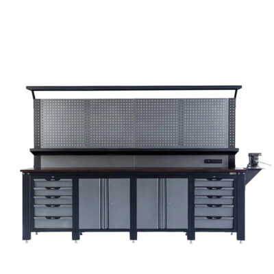 10' Commercial-Grade Workbench w/Pegboard