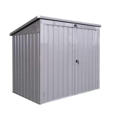 Garbage Bin Shed, Stores 2 Trash Cans, Metal Bin Shed