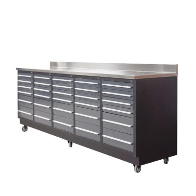 Pro Series 9-Ft 30-Drawer Workbench with Stainless Steel Top