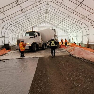 TMG Heavy Series™ 50' x 80' Dual Truss Storage Shelter with Heavy Duty 32 oz PVC Cover & Drive Through Doors, TMG-DT5080-PRO product image - Cliffhouse Buildings TMG Heavy Series™ 50' x 80' Dual Truss Storage Shelter with Heavy Duty 32 oz PVC Cover & Drive Through Doors, TMG-DT5080-PRO product image