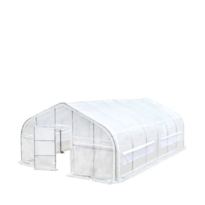 20’ x 30’ Tunnel Greenhouse Grow Tent w/12 Mil Ripstop Leno Mesh Cover