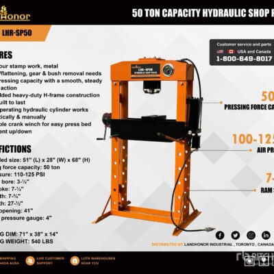 100 Ton Hydraulic Shop Press