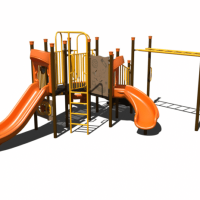 CW-0066 playground main image - Cliffhouse Buildings Child Works CW-0066 commercial playground structure