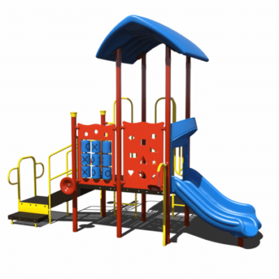 Child Works CW-0086-1 Commercial Playground Structure main rendering - Cliffhouse Buildings Child Works CW-0086-1 commercial playground structure rendering