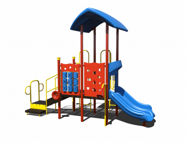 Child Works CW-0086-1 Commercial Playground Structure main rendering - Cliffhouse Buildings Child Works CW-0086-1 commercial playground structure rendering