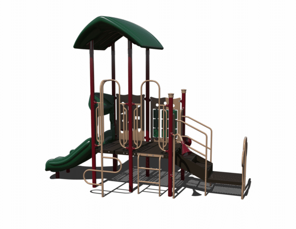 Child Works CW-0086-1 Commercial Playground Structure alternate rendering - Cliffhouse Buildings Child Works CW-0086-1 playground alternate rendering