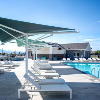 Superior Shade hypar commercial umbrella shade structure