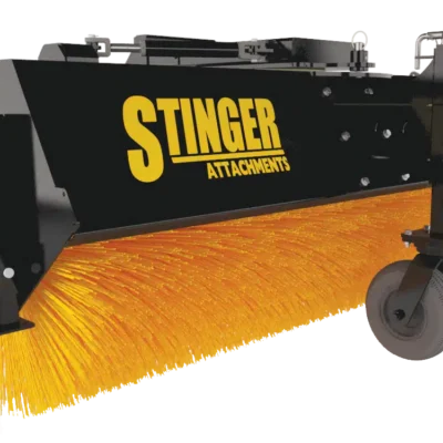Stinger BR-002047 84 Inch Manual Angle Broom - Cliffhouse Buildings Stinger BR-002047 84 inch manual angle broom attachment for skid steer sweeping