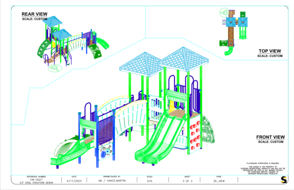 CW-0027 playground plan view - Cliffhouse Buildings CW-0027 playground plan view