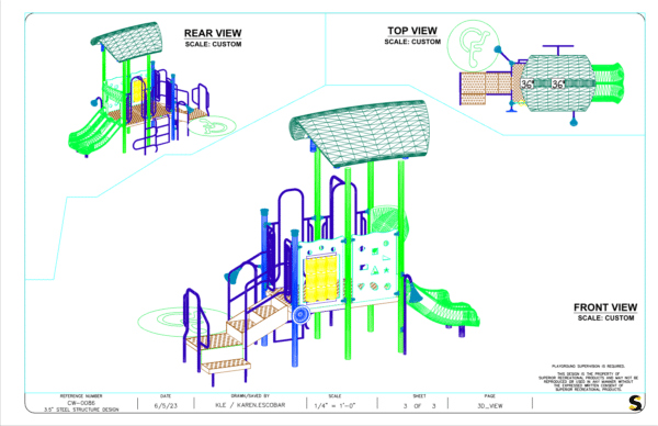 Child Works CW-0086-1 alternate playground plan view - Cliffhouse Buildings Child Works CW-0086-1 alternate playground plan view
