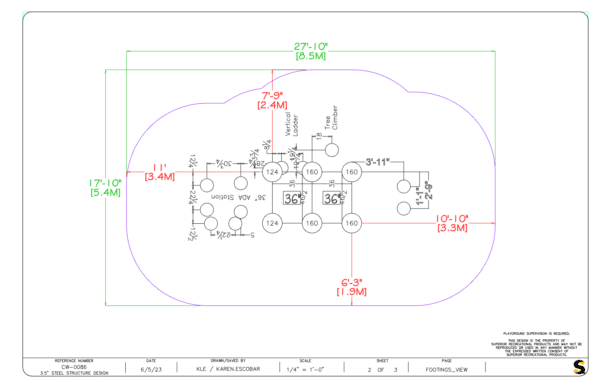 Child Works CW-0086-1 playground layout image - Cliffhouse Buildings Child Works CW-0086-1 playground layout image