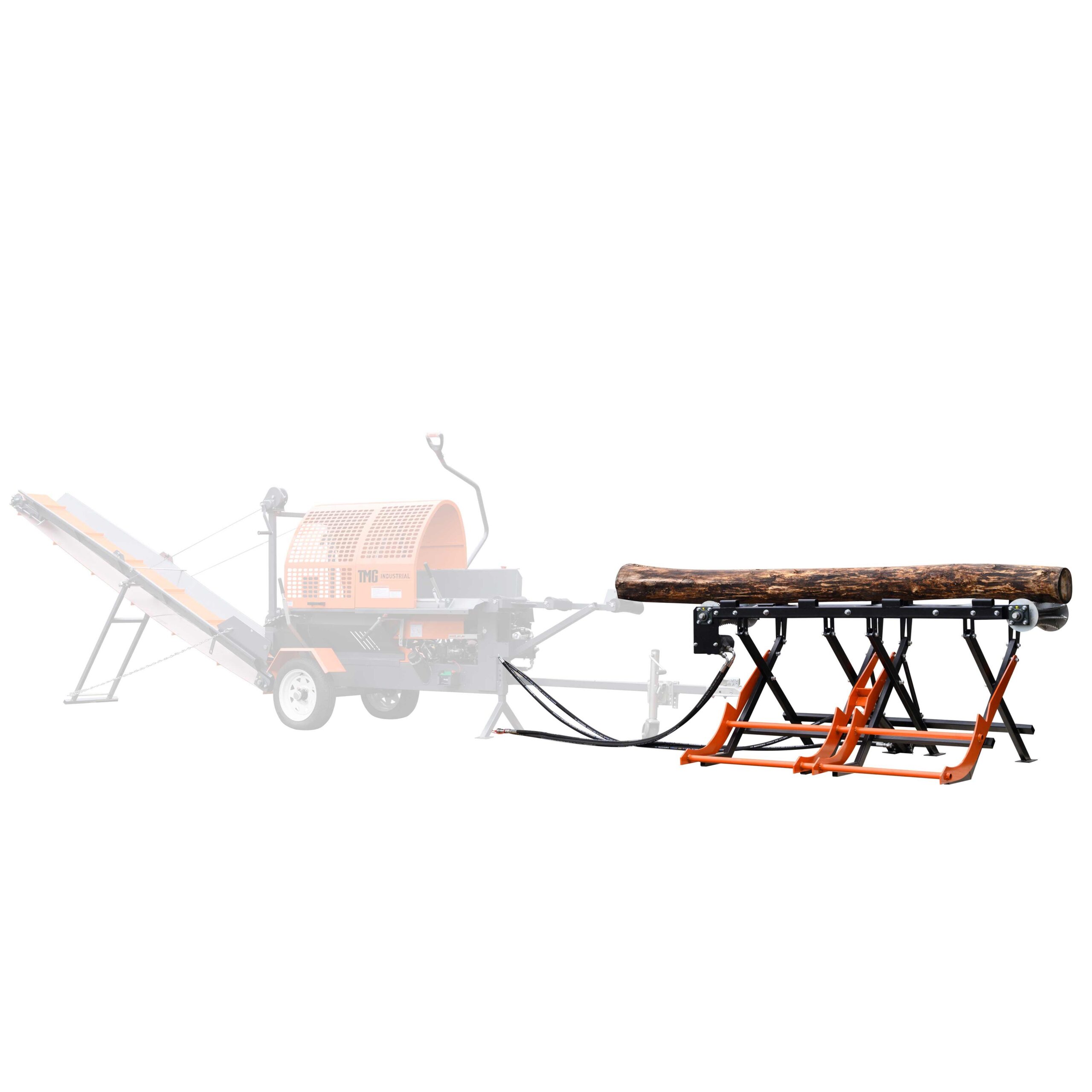 TMG-LLS16 1000 lb Hydraulic Log Lift for TMG-GLS16/20 Firewood Processor, Chain Drive Infeed, TMG-LLS16