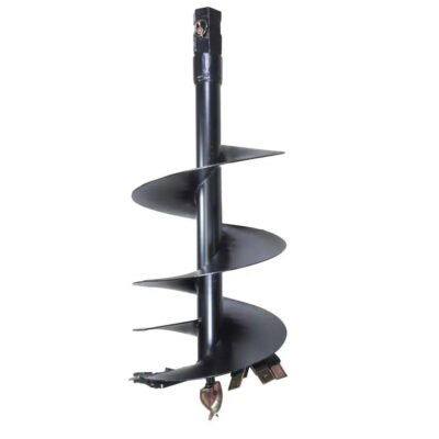 TMG-PAB18 18" Post Hole Auger Bit, 48" Height, Fully Welded Cutting Disk, 5 Sharp Cutting Teeth, 2" Hex Drive, Built-In