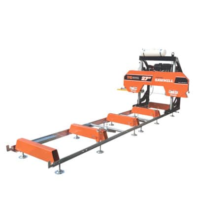 TMG-PSM27R 27” Portable Sawmill, 10’ Log Length Capacity, 27” Log Diameter, 15 HP RATO-R420 Engine, 12-¾’ Track Length (