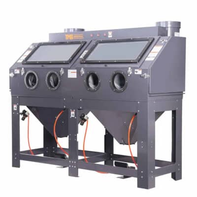 TMG-ABC88 235 Gallon/880L Commercial Cabinet Sandblaster, Dual Station Side-by-Side, Vacuum System, Oversized Window TMG